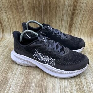 Hoka One One Mach 6 Men's Size 8.5 Black White Running Shoes 1147790 BWHT